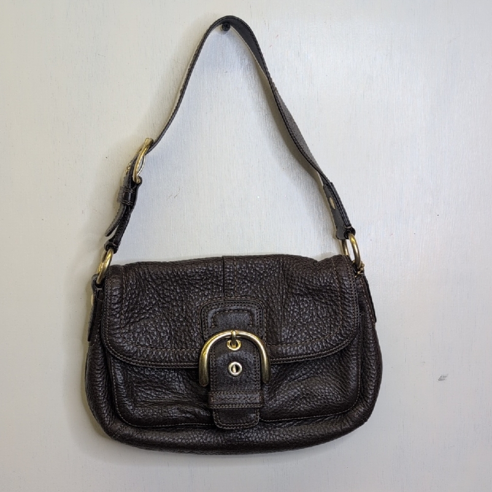 Elegant Brown Leather Shoulder Bag